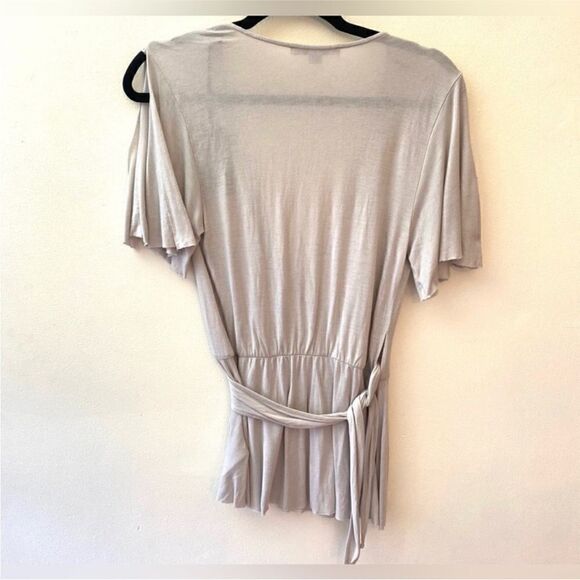 All Saints NWT Amira Surplice Knit Top in Stone Size XS - Picture 7 of 10